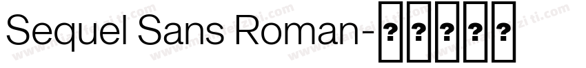 Sequel Sans Roman字体转换